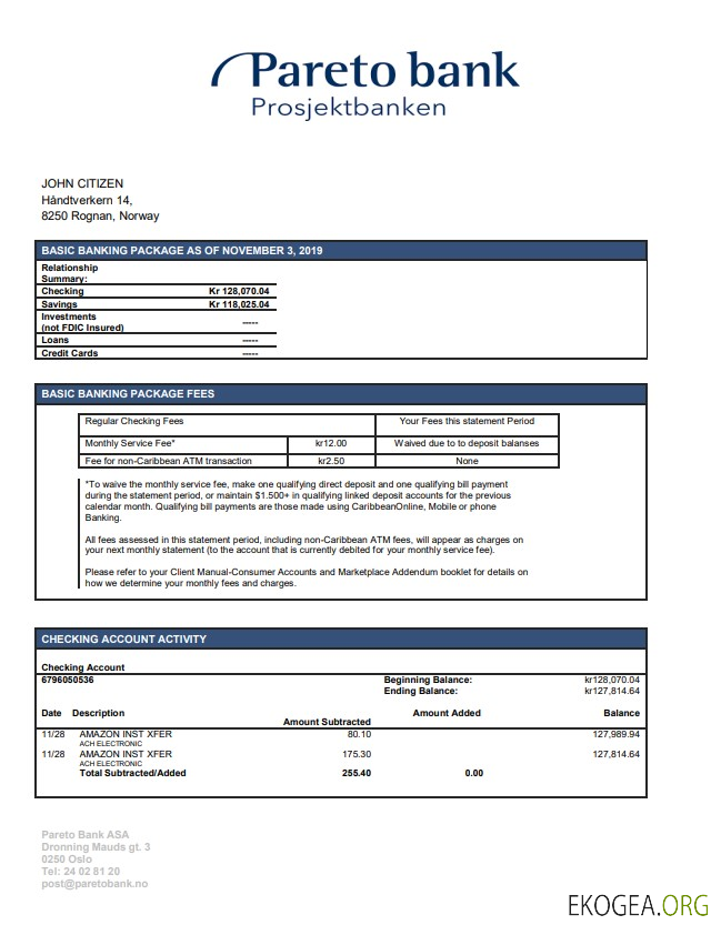 Banque Pareto de Norvège